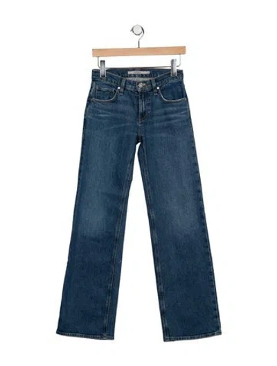 Pre-owned Hudson Mid-rise Straight Leg Jeans In Blue