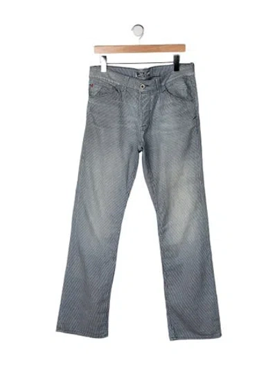 Pre-owned Hudson Mid-rise Straight Leg Jeans In Blue