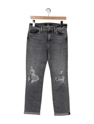 Pre-owned Hudson Mid-rise Straight Leg Jeans W/ Tags In Gray