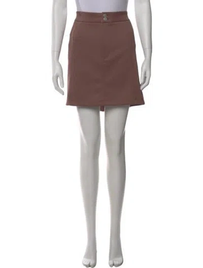 Pre-owned Hudson Mini Skirt In Brown
