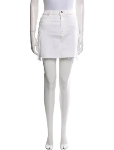 Pre-owned Hudson Mini Skirt In White