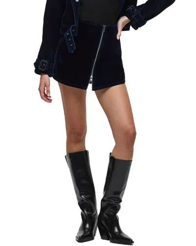 Hudson Mini Wrap Skort In Blue