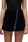 Hudson Mini Wrap Skort In Blue In Black