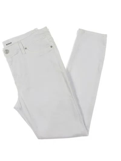 Hudson Natalie Womens Denim Mid-rise Skinny Jeans In White