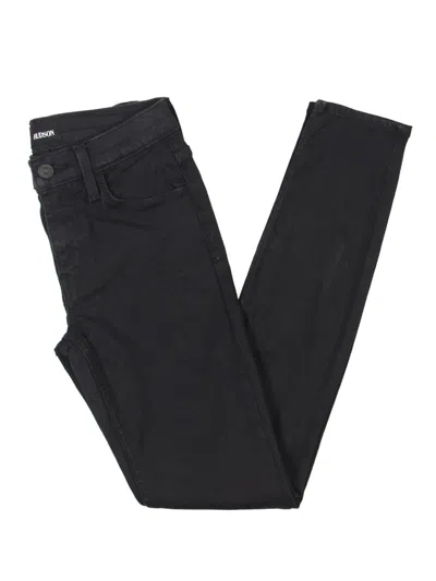 Hudson Natalie Womens Mid Rise Cropped Skinny Jeans In Black