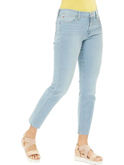 Hudson Natalie Womens Mid-rise Straight Leg Ankle Jeans In Blue