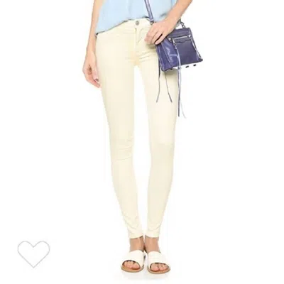 Hudson Nico Mellow Mid Rise Super Skinny Stretch Skinny Jeans In Light Yellow
