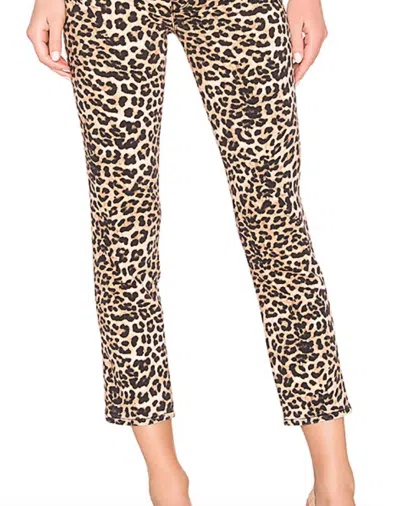 Hudson Nico Mid-rise Skinny Jeans In Leopard In Beige