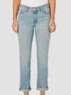 Hudson Nico Mid-rise Straight Ankle Jean With Roll Hem In Glory Days In Blue