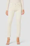 HUDSON NICO MID-RISE STRAIGHT ANKLE JEANS IN MOONBEAM