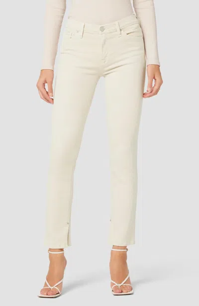 Hudson Nico Mid-rise Straight Ankle Jeans In Moonbeam In Beige