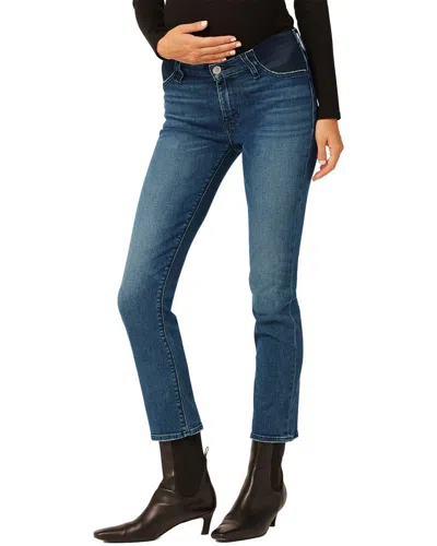 Hudson Nico Mid-rise Straight Ankle (maternity) Head Over Heels Maternity In Blue