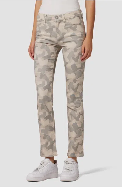 Hudson Nico Mid-rise Straight Jean In Peyote Camo In Multi