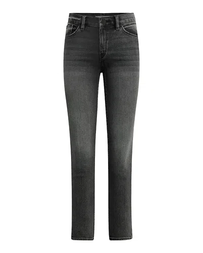 Hudson Nico Mid Rise Straight Jeans In Black Vortex