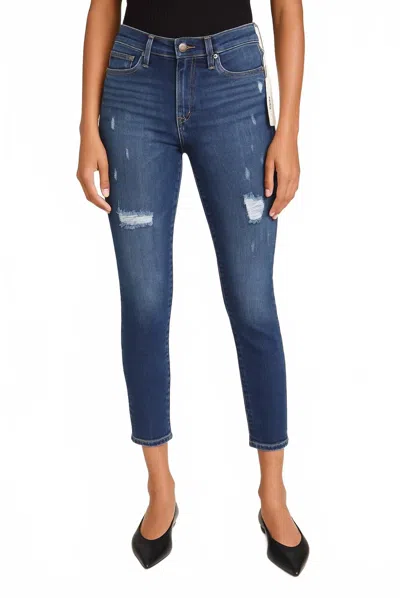 Hudson Nico Midrise Ankle Distressed Jeans In Blue
