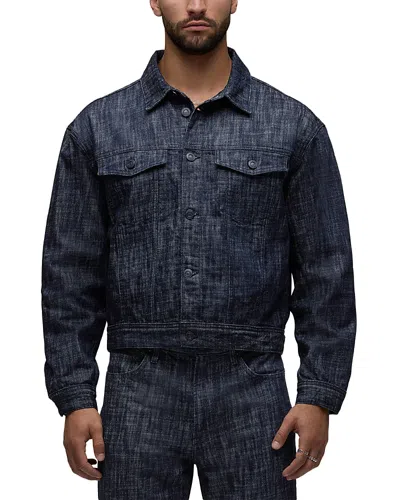 Hudson Normandy Cotton Trucker Jacket In Blue