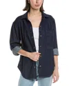 Hudson Jeans Oversized Button-down Shirt In Blue