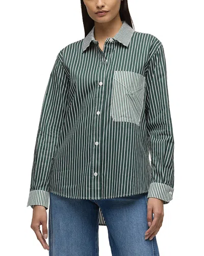 Hudson Oversized Button Down Shirt In Gray