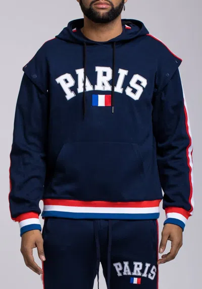 Hudson Paris Hoodie In Navy In Blue