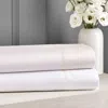 Hudson Park Collection 500tc Sateen Wrinkle-resistant Extra Deep Flat Sheet, Queen - Exclusive In White