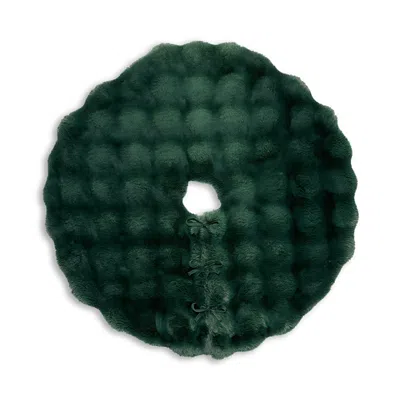 Hudson Park Collection 54 Bubble Rabbit Faux Fur Tree Skirt - Exclusive In Green