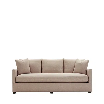 Hudson Park Collection Bowery 78 Fabric Bench Cushion Sofa In Pink