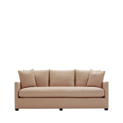 Hudson Park Collection Bowery 78 Fabric Bench Cushion Sofa In White