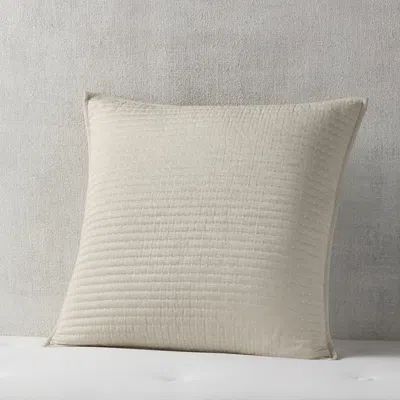 Hudson Park Collection Channel Stitch Coverlet Euro Sham Set - Exclusive In Brown