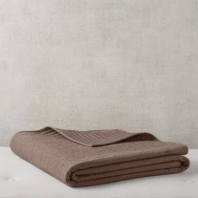 Hudson Park Collection Channel Stitch Coverlet, King - Exclusive In Brown