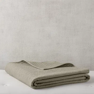 Hudson Park Collection Channel Stitch Coverlet, King - Exclusive In Green