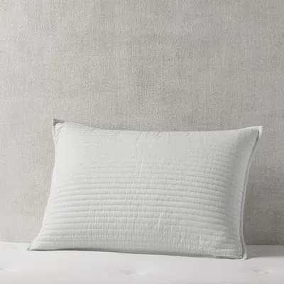 Hudson Park Collection Channel Stitch Coverlet King Sham Set - Exclusive In Gray