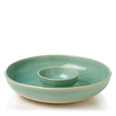 Hudson Park Collection Chip & Dip Serving Dish - Exclusive In Green