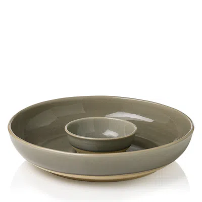 Hudson Park Collection Chip & Dip Serving Dish - Exclusive In Gray