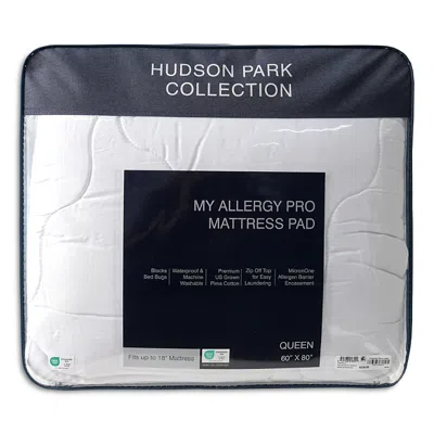 Hudson Park Collection Cleanrest My Allergy Pro Quilted Zip Mattress Pad, Full In Blue