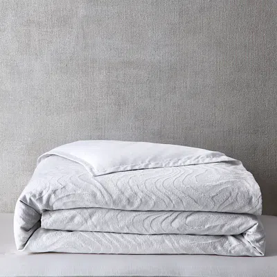 Hudson Park Collection Cristallo Marble Duvet Cover, Full/queen - Exclusive In White