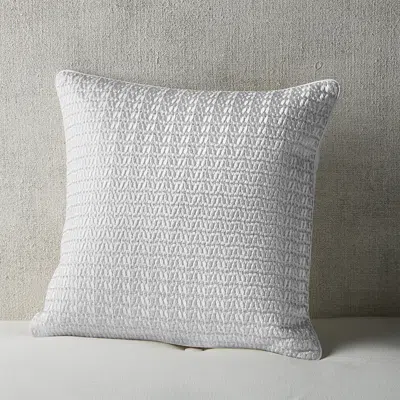 Hudson Park Collection Embroidered Tile Decorative Pillow Cover, 20 X 20 - Exclusive In White