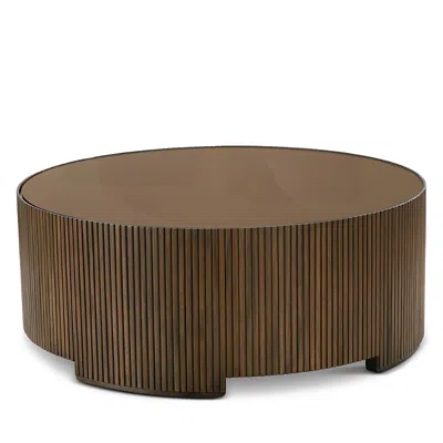 Hudson Park Collection Fidi Alternate Round Cocktail Table In Brown