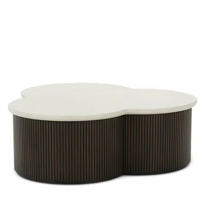Hudson Park Collection Fidi Fossil Cocktail Table In Brown