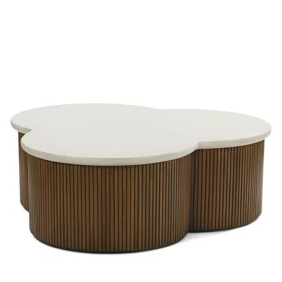 Hudson Park Collection Fidi Fossil Cocktail Table In Brown