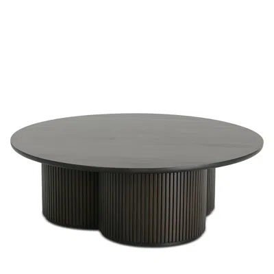 Hudson Park Collection Fidi Round Cocktail Table In Black