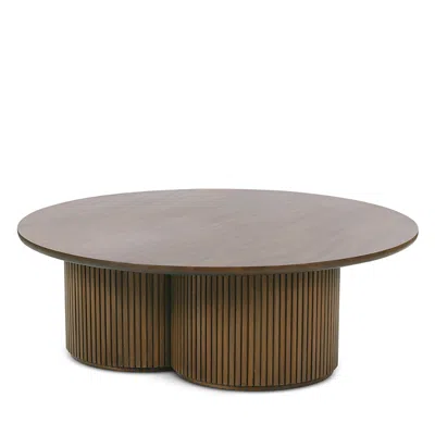 Hudson Park Collection Fidi Round Cocktail Table In Brown