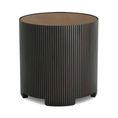Hudson Park Collection Fidi Round End Table In Black