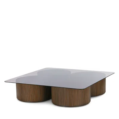 Hudson Park Collection Fidi Square Cocktail Table In Brown