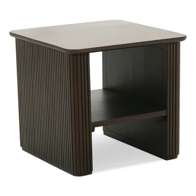 Hudson Park Collection Fidi Square End Table In Black