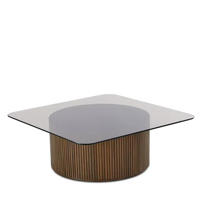 Hudson Park Collection Fidi Square Small Cocktail Table In Brown