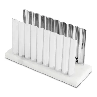 Hudson Park Collection Fluted Vertical Napkin Holder - Exclusive In Silver