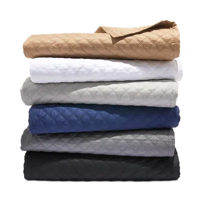 Hudson Park Collection Hudson Park Double Diamond Coverlet, Queen - Exclusive In Champagne