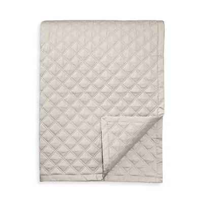 Hudson Park Collection Hudson Park Double Diamond Coverlet, Twin - Exclusive In Silver