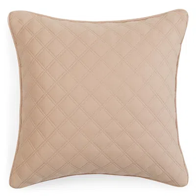 Hudson Park Collection Hudson Park Double Diamond Decorative Pillow, 16 X 16 - Exclusive In Champagne
