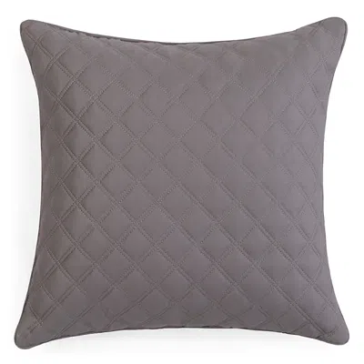 Hudson Park Collection Hudson Park Double Diamond Decorative Pillow, 16 X 16 - Exclusive In Charcoal